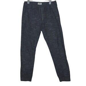 Taylor Stitch Apres Jogger Pants Mens M Navy Blue White Organic Cotton Casual